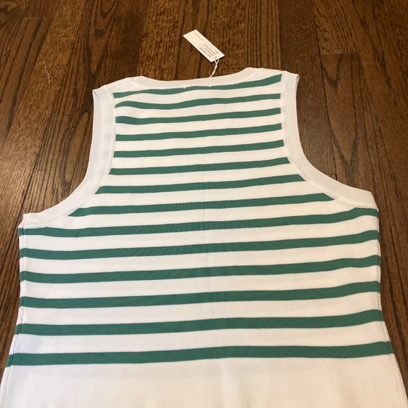 Cora Knit Tank by Genle Fawn - Green Stripe - Picture 3 of 4
